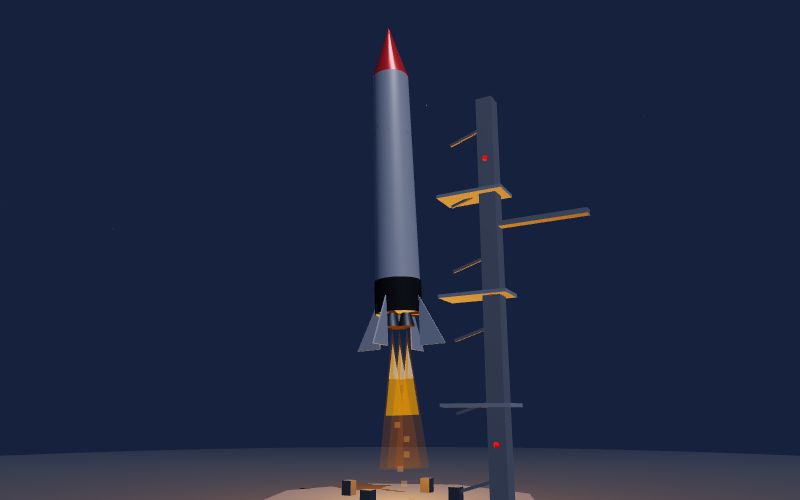 Rocket lifting off
